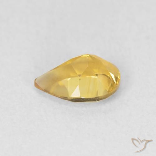 Citrino Naranja dorado natural de 0.62 ct, En forma de pera, VVS
