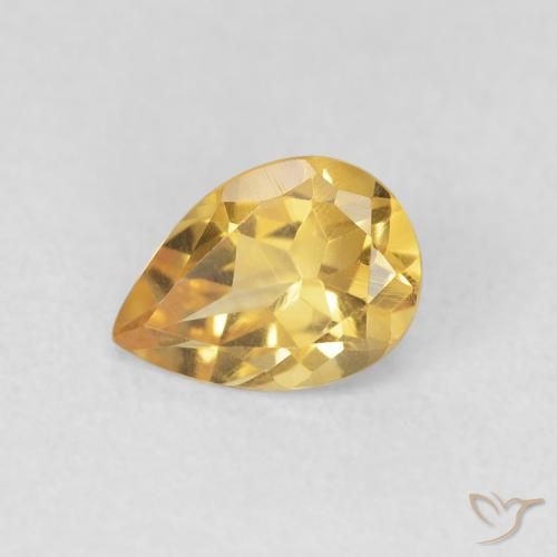0.70ct Natural Dorado Citrino, En forma de pera, VVS