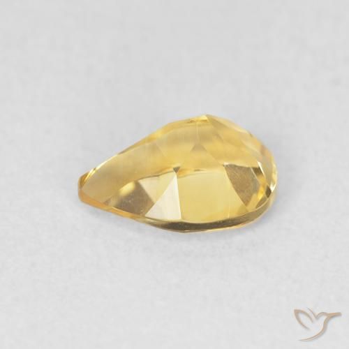 Citrino Dorado natural de 0.70 ct, En forma de pera, VVS