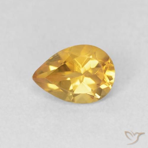 0.70ct Natural Dorado Citrino, En forma de pera, VVS, Photo A