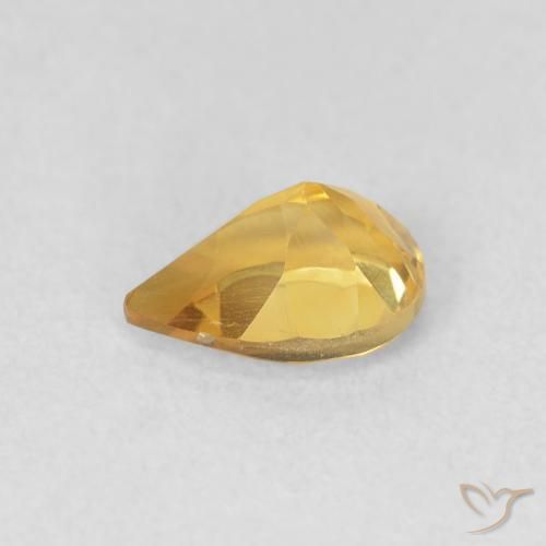 Citrino Dorado natural de 0.70 ct, En forma de pera, VVS