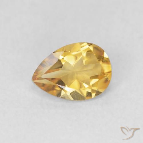 0.67ct Natural Dorado Citrino, En forma de pera, VVS