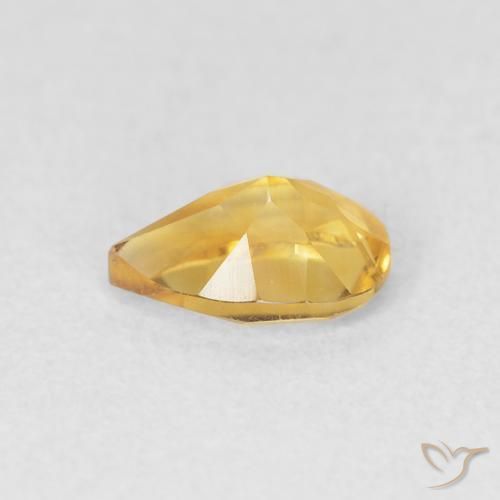 Citrino Dorado natural de 0.67 ct, En forma de pera, VVS