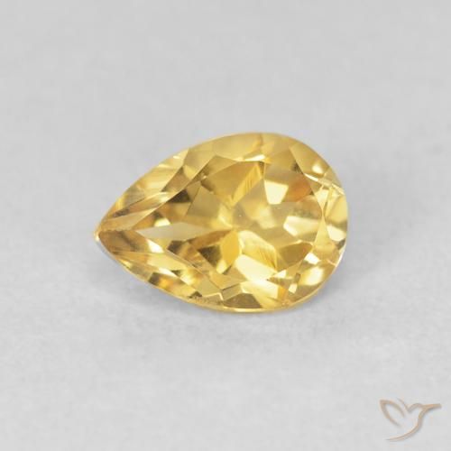 0.76ct Natural Dorado Citrino, En forma de pera, VVS