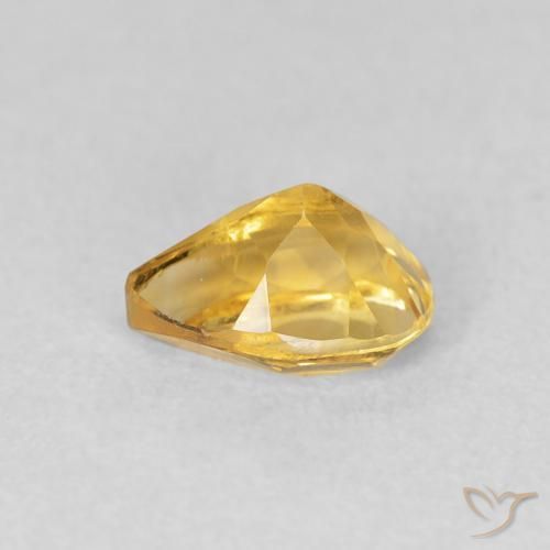 Citrino Dorado natural de 0.76 ct, En forma de pera, VVS