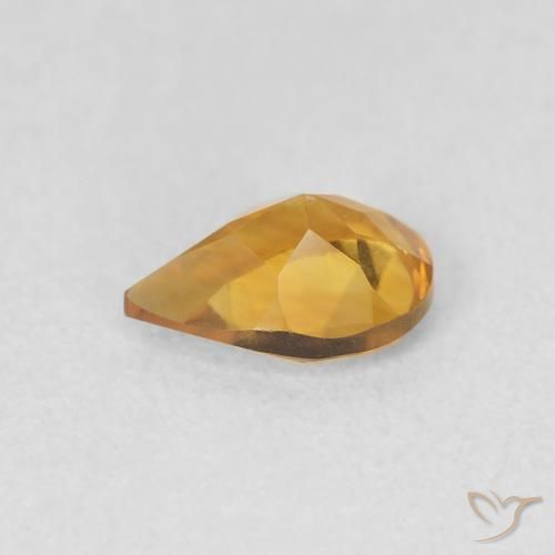 Citrino Medium Light-Golden natural de 0.60 ct, En forma de pera, VVS