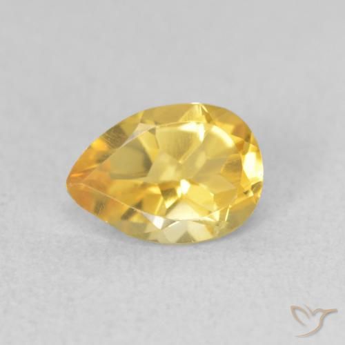 0.67ct Natural Dorado medio Citrino, En forma de pera, VVS-VS