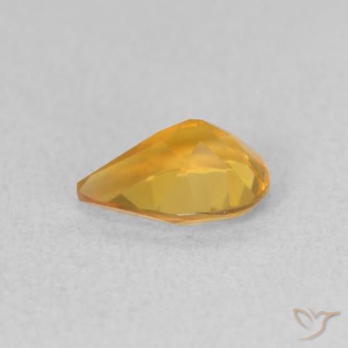 Citrino Naranja dorado natural de 0.58 ct, En forma de pera, VVS-VS