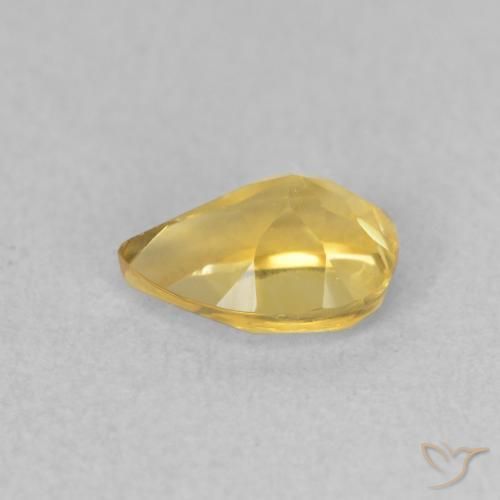 Citrino Naranja dorado natural de 0.63 ct, En forma de pera, VVS-VS