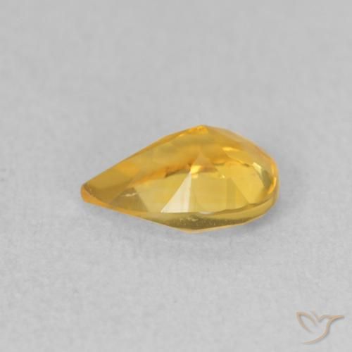 Citrino Dorado natural de 0.59 ct, En forma de pera, VVS-VS