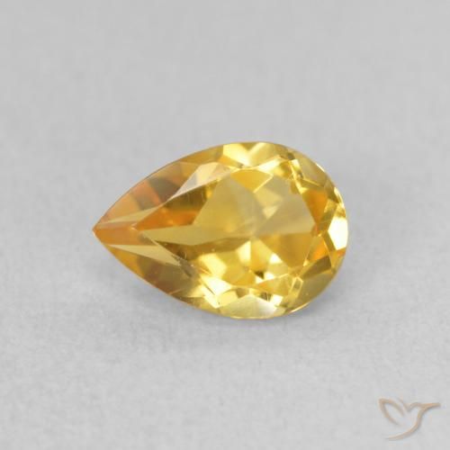 0.66ct Natural Dorado Citrino, En forma de pera, VVS-VS