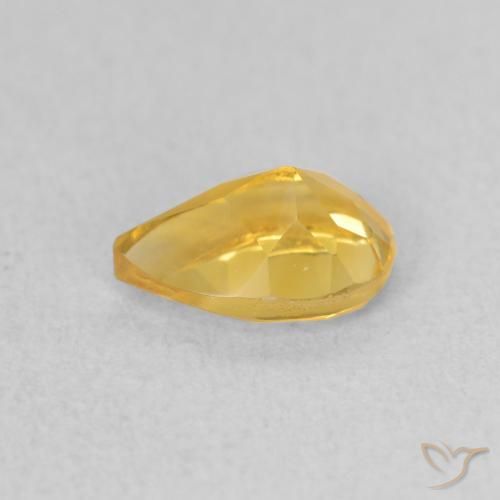 Citrino Dorado natural de 0.66 ct, En forma de pera, VVS-VS