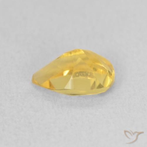 Citrino Naranja dorado natural de 0.71 ct, En forma de pera, VS