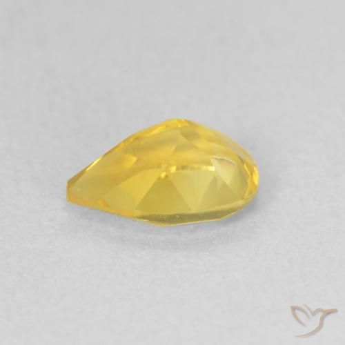 Citrino Dorado medio natural de 0.65 ct, En forma de pera, VVS-VS