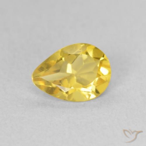 0.61ct Natural Naranja dorado Citrino, En forma de pera, VVS-VS