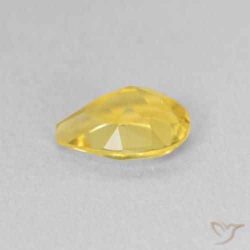 Citrino Naranja dorado natural de 0.61 ct, En forma de pera, VVS-VS