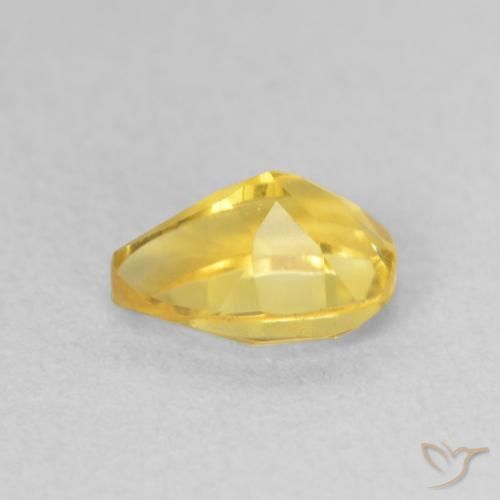 Citrino Naranja dorado natural de 0.78 ct, En forma de pera, VS