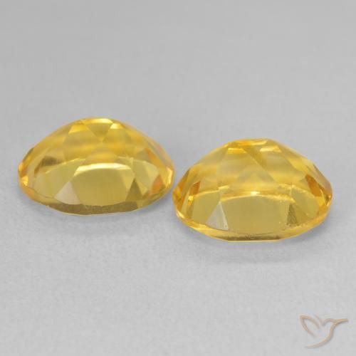 Gemas de Citrino Dorado medio natural de 6.90 ct, Ovalada, VVS-VS