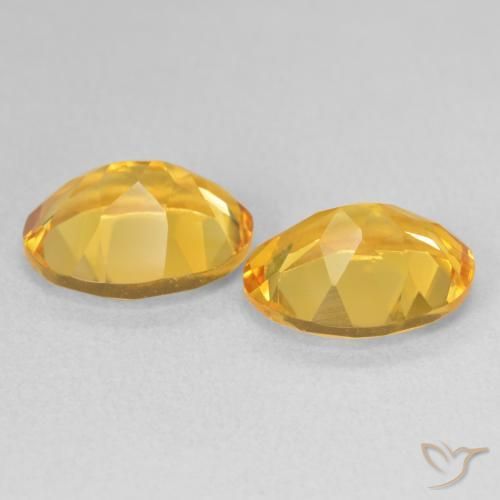 Gemas de Citrino Dorado natural de 6.38 ct, Ovalada, VVS-VS