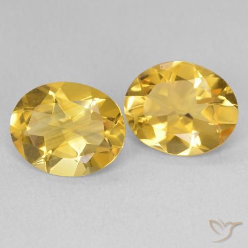 Gemas de Citrino Dorado natural de 5.60 ct, Ovalada, VVS-VS