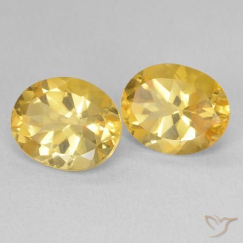 Gemas de Citrino Dorado natural de 6.60 ct, Ovalada, VVS-VS