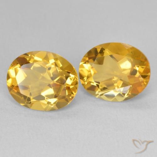Gemas de Citrino Dorado natural de 6.58 ct, Ovalada, VVS-VS