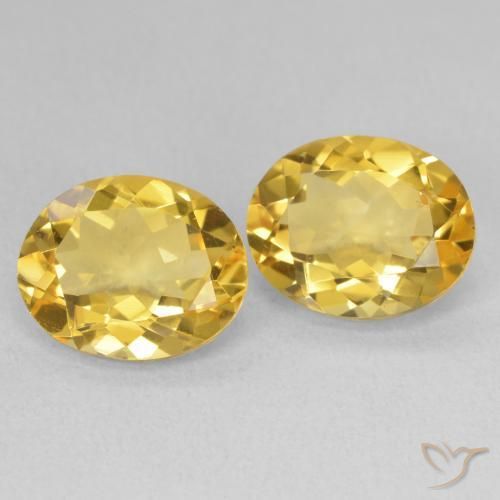Gemas de Citrino Dorado natural de 6.17 ct, Ovalada, VVS-VS