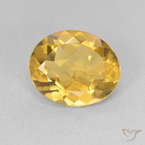 3.31ct Natural Dorado intenso Citrino, Ovalada, VS