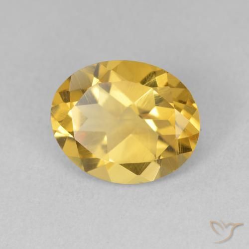 Citrino Dorado natural de 2.98 ct, Ovalada, VS