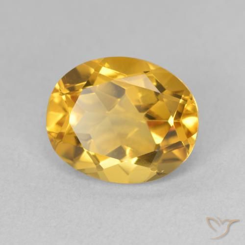 Citrino Dorado natural de 3.55 ct, Ovalada, VS