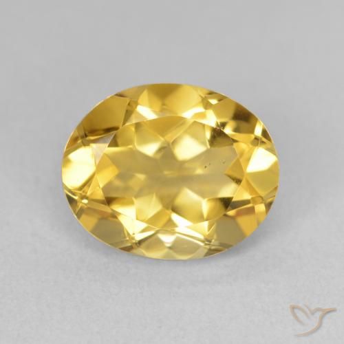 3.64ct Natural Dorado intenso Citrino, Ovalada, VS