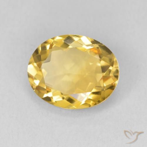 Citrino Dorado natural de 3.23 ct, Ovalada, VS