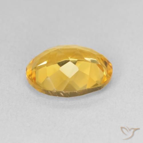 Citrino Dorado natural de 3.23 ct, Ovalada, VS