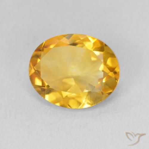 Citrino Dorado natural de 2.85 ct, Ovalada, VS