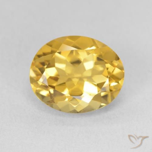 3.51ct Natural Dorado medio Citrino, Ovalada, VS