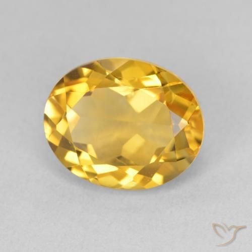 Citrino Dorado claro natural de 3.87 ct, Ovalada, VS