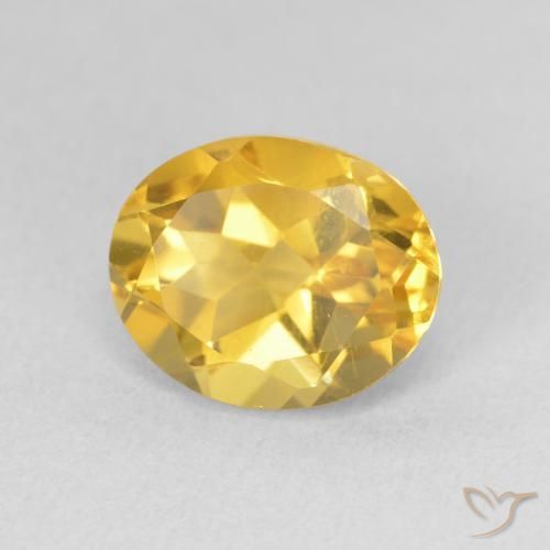 Citrino Dorado claro natural de 3.42 ct, Ovalada, VS