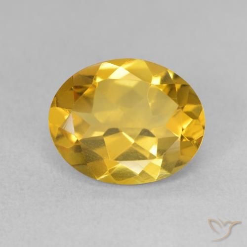 3.08ct Natural Dorado medio Citrino, Ovalada, VVS-VS