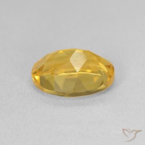 Citrino Dorado medio natural de 2.44 ct, Ovalada, VVS-VS