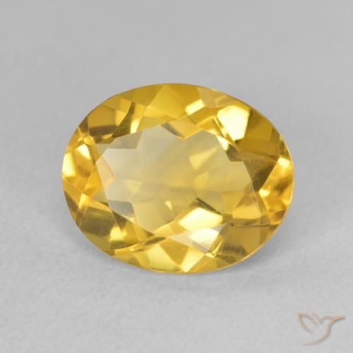 Citrino Naranja dorado natural de 3.15 ct, Ovalada, VVS-VS
