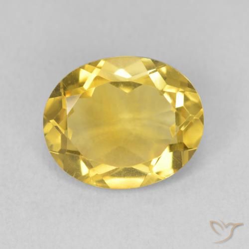 3.17ct Natural Dorado medio Citrino, Ovalada, VVS-VS