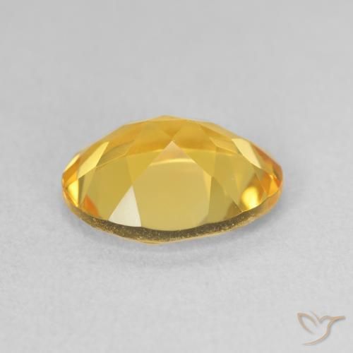 Citrino Dorado medio natural de 2.95 ct, Ovalada, VVS-VS