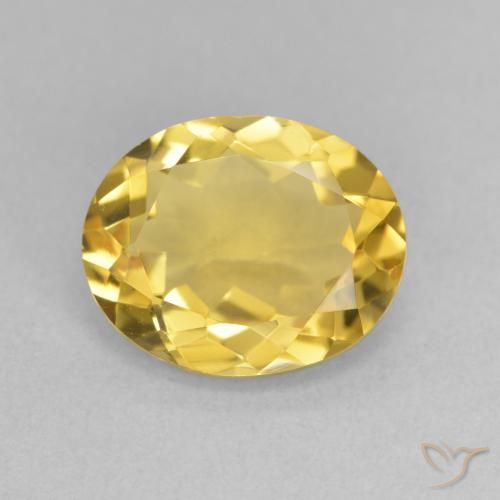 2.94ct Natural Dorado medio Citrino, Ovalada, Translúcido
