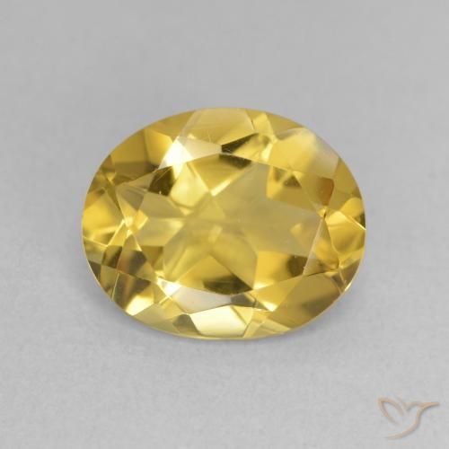 2.95ct Natural Naranja dorado Citrino, Ovalada, Translúcido