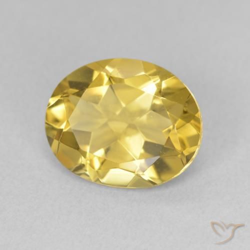 Citrino Naranja dorado natural de 2.95 ct, Ovalada, Translúcido