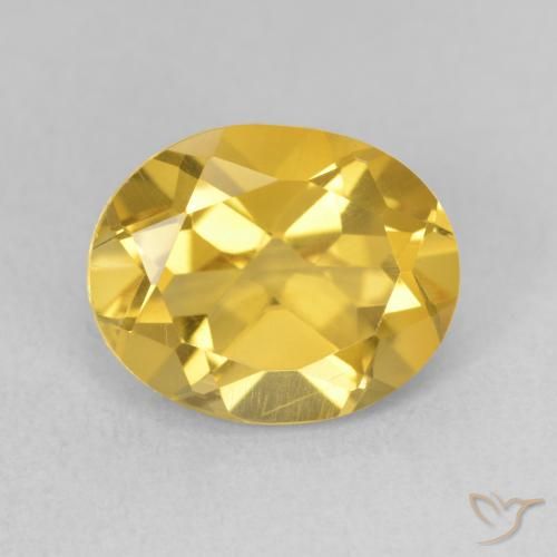 3.22ct Natural Naranja dorado Citrino, Ovalada, VS