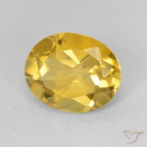 Citrino Naranja dorado natural de 3.22 ct, Ovalada, VS