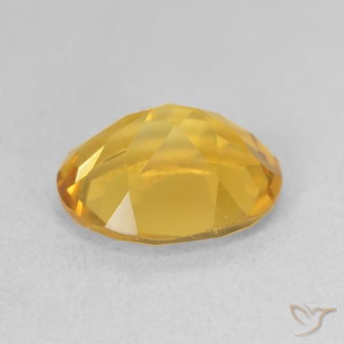 Citrino Naranja dorado natural de 3.22 ct, Ovalada, VS