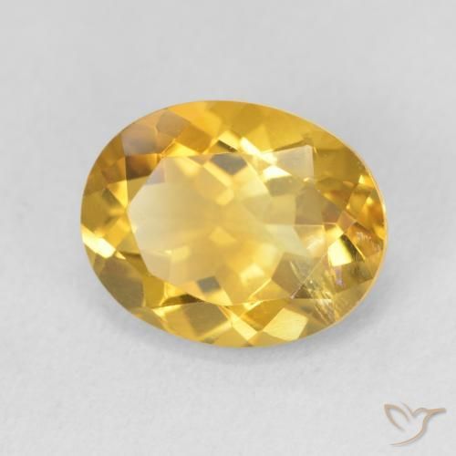 Citrino Dorado natural de 3.49 ct, Ovalada, VS