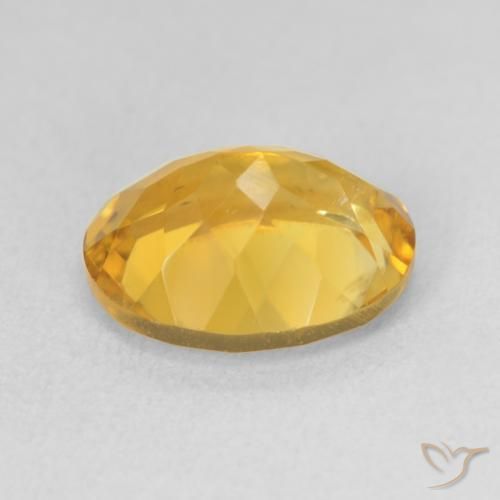 Citrino Dorado natural de 3.49 ct, Ovalada, VS